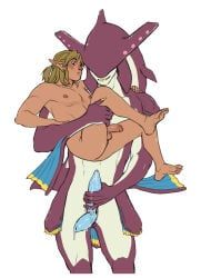 link, link_(breath_of_the_wild), link_(tears_of_the_kingdom), prince_sidon, sidon_(zelda)