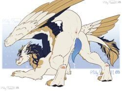 mythology, anus, blue_penis, blueberry_(smolderg), blush