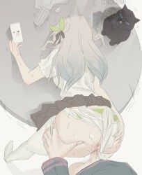 blade_(honkai:_star_rail), elio_(honkai:_star_rail), firefly_(honkai:_star_rail), gnarlypzofbread, bent_over
