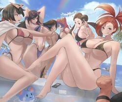 azurill, courtney_(pokemon), flannery_(pokemon), gym_leader, lucy_(pokemon)