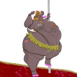 kxybeastar, american_flag, anthro, belly, big_belly