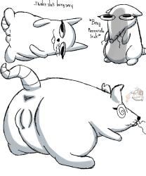 peppino_spaghetti, crane_(artist), bad_rat_(pizza_tower), big_butt, butt