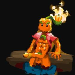 pepper-pult_(pvz), plants_vs_zombies, 1boy, fire, gay