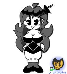 girlfriend_(friday_night_funkin), rubberhose_gf_(friends_to_the_end), bendy_and_the_ink_machine, friday_night_funkin, friday_night_funkin_mod