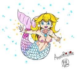 mermaid_peach, princess_peach, mario_(series), nintendo, princess_peach:_showtime!