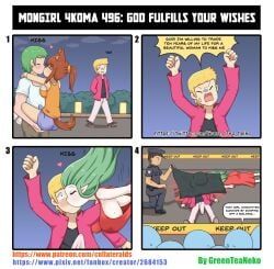 greenteaneko, 1futa, 1girls, 3boys, animal_ears