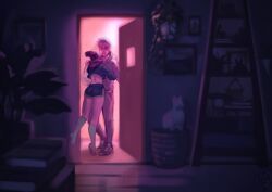 lofi_girl, blushypixy, blushyspicy, 1boy, 1boy1girl