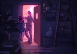 lofi_girl, blushypixy, blushyspicy, 1boy, 1boy1girl