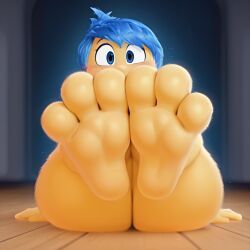 joy_(inside_out), inside_out, 3_toes, feet, foot_fetish