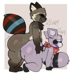 rambley_raccoon, indigo_park, virito, all_fours, anal