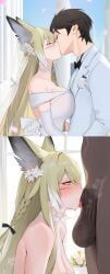 vulpisfoglia_(arknights), arknights, mikerss, 1girls, 2boys