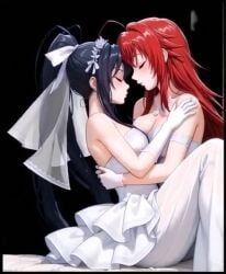 akeno_himejima, rias_gremory, high_school_dxd, 2girls, ahoge