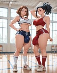 momo_yaoyorozu, ochako_uraraka, uraraka_ochako, yaoyorozu_momo, boku_no_hero_academia