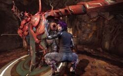drifter_(warframe), warframe, caught, female, female_on_horse