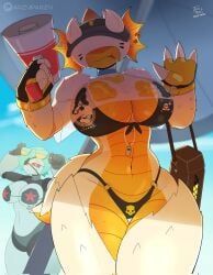 automaton_(helldivers), commissar-chan_(arzyparzy), hunter-chan_(arzyparzy), terminid, helldivers