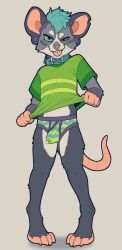 no_entry, anthro, barefoot, blue_eyes, bodily_fluids