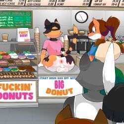 inkpenkitten, dunkin'_donuts, tinydevilhorns, anthro, anus