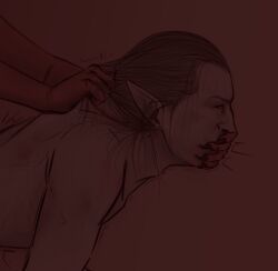 cazador_szarr, raphael_(baldur's_gate), 2boys, ambiguous_penetration, bruise