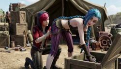 arcane_jinx, arcane_vi, jinx_(league_of_legends), vi_(league_of_legends), arcane