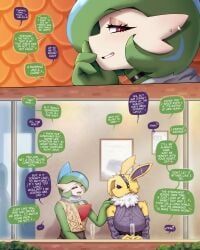 eeveelution, finn_(gammainks), gallade, generation_1_pokemon, generation_4_pokemon