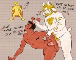asgore_dreemurr, flowery_(deltarune), rudolph_holiday, deltarune, lacyboudoir