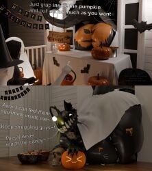 luria, halloween, editorphil, 1girls, anal_vore