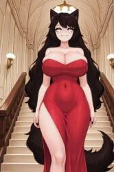 mama_wolf, family_time, spacesoup, 1girl, 1girls