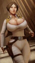 princess_leia_organa, star_wars, star_wars:_battlefront_2, crossbowpussycat, 1girls