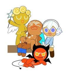 angel_cookie, devil_cookie, gingerbrave, snow_sugar_cookie, soda_cookie