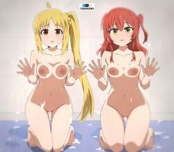 ijichi_nijika, kita_ikuyo, bocchi_the_rock!, tsuranukko, 2girls