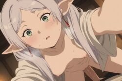 frieren, sousou_no_frieren, 1boy, 1girl, blush