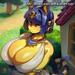ankha, ankha_(animal_crossing), animal_crossing, sylveraai, 1boy