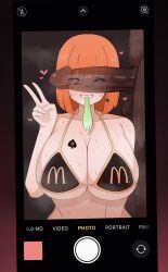 mcdonald's, yoru_mac, saiaku_devil, 1boy, 1girl
