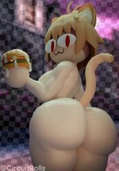 neco-arc, tsukihime, circuitrolls, 1female, ass_focus