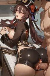 hu_tao_(genshin_impact), genshin_impact, patreon, 1boy, 1girls
