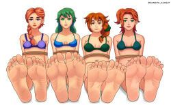caroline_(stardew_valley), jodi_(stardew_valley), marnie_(stardew_valley), robin_(stardew_valley), stardew_valley