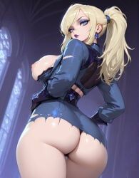 samus_aran, metroid, cocoatoon, 1girl, ass