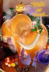 pumpking_(terraria), halloween, terraria, panflestudios, 1girls