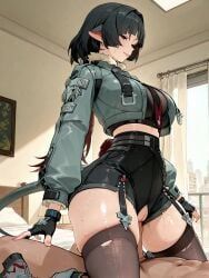 jane_doe_(zenless_zone_zero), zenless_zone_zero, odysseyai, 1boy, 1girl