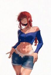 makima_(chainsaw_man), chainsaw_man, zloimakak, 1girls, crop_top