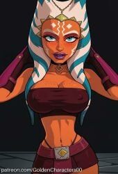 ahsoka_tano, star_wars, goldencharacters, 1girl, alien