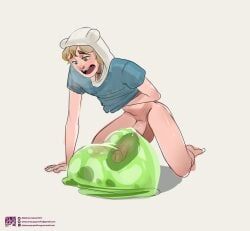 finn_the_human, adventure_time, pleasurepuppynsfw, anal, big_penis