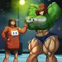original_character, original, mrmelted, 2girls, abs