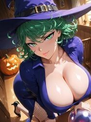 tatsumaki, halloween, one-punch_man, patreon, alternate_body_type