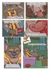 brokowski, anthro, balls, black_nose, canid