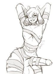 anthro, balls, bandage, big_balls, big_penis