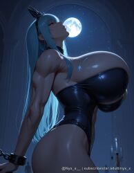nyx_x, 1girl, bangs, bare_shoulders, black_leotard