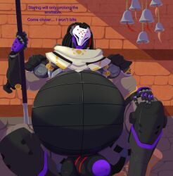 1boy, android, ball_gut, ballgut, belly