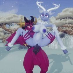 deer, fur, furry, futanari, goat