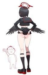 doodle_sensei_(blue_archive), mashiro_(blue_archive), sensei_(blue_archive), blue_archive, 1girl